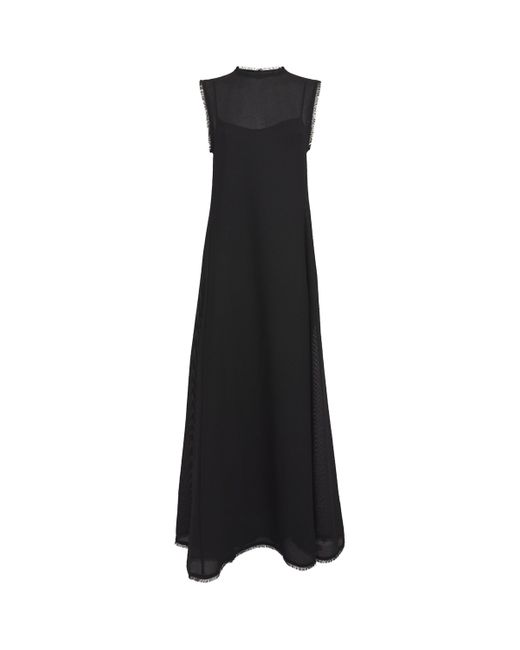 Camilla & Marc Black Mesh Taylor Maxi Dress