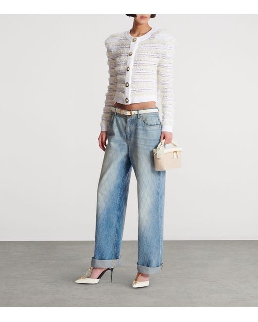 Balmain Blue Diamond Straight Jeans