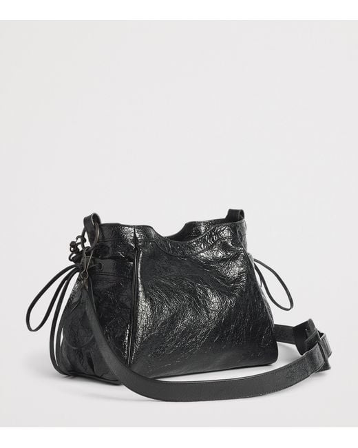 Balenciaga Black Lambskin Le City Shoulder Bag