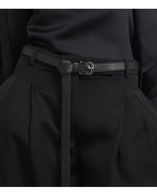 Eleventy Black Leather Belt