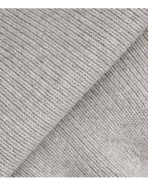 Theory Gray Wool-cashmere Classic Cardigan