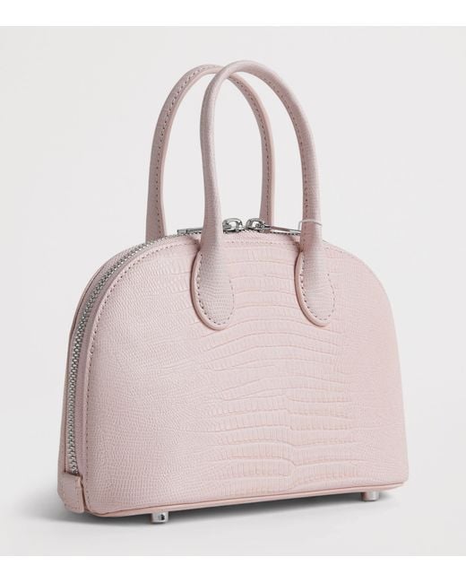Self-Portrait Pink Mini Leather Top-Handle Bag