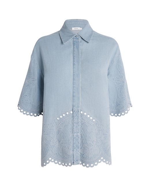 Zimmermann Blue Denim Embroidered Daylight Shirt
