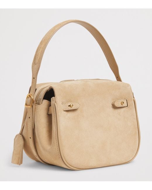 Polo Ralph Lauren Natural Small Suede Polo Id Satchel Bag