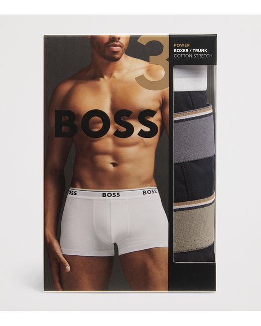 Boss Black Cotton-Stretch Power Trunks for men