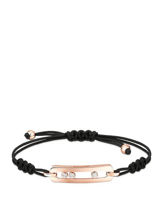 Messika Black Move Classique Diamond And Cord Bracelet