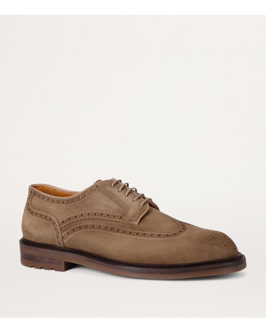 Magnanni Shoes Brown Stitch Flex Derby Shoes for men