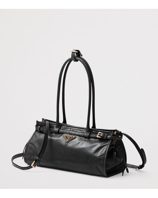 Prada Black Medium Leather Bonnie Shoulder Bag