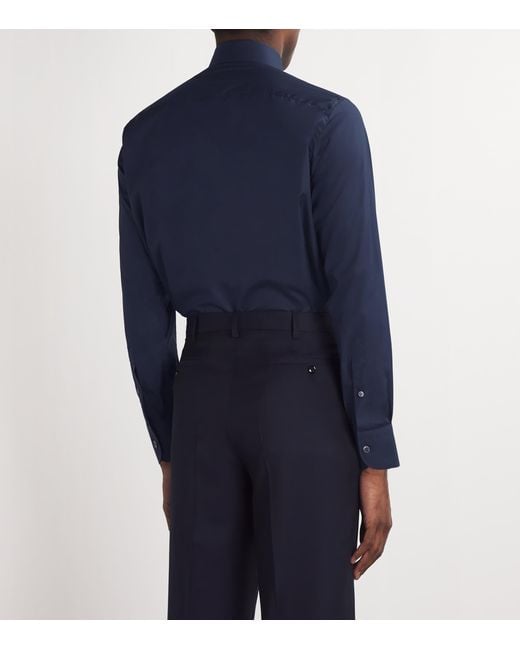 Brioni Blue Cotton Shirt for men