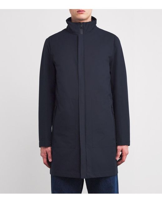 Woolrich Blue Waterproof 2-In-1 Car Coat for men