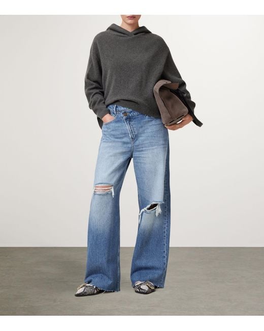 AllSaints Blue Crossover Aki Jeans