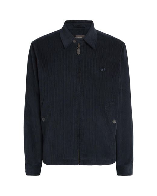Wales Bonner Blue Corduroy Drew Shacket for men