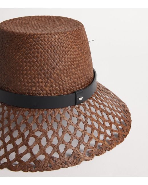 Weekend by Maxmara Brown Perforated Raffia Hat