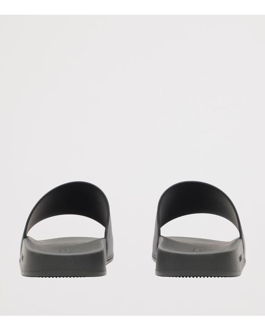 Burberry Gray Check Slides for men