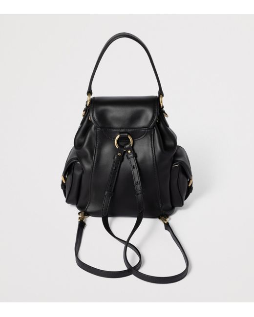 Miu Miu Black Leather Backpack