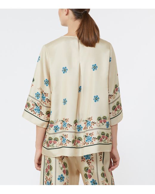 Weekend by Maxmara Natural Silk Printed Blouse