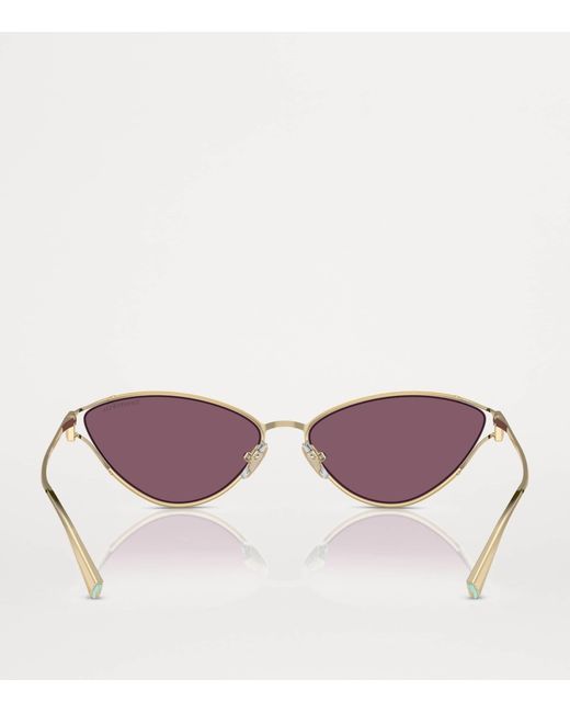 Tiffany & Co Pink Metal Cat Eye Sunglasses
