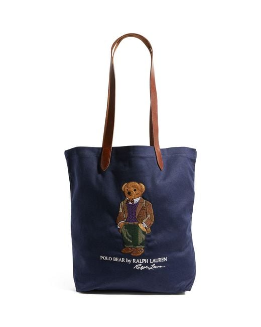 Polo Ralph Lauren Blue Polo Bear Tote Bag for men