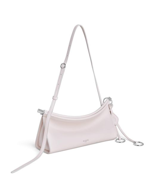 Alaïa White Small Leather Le Click East West Shoulder Bag