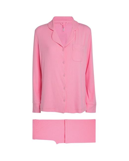 Skims Pink Soft Lounge Pyjama Set