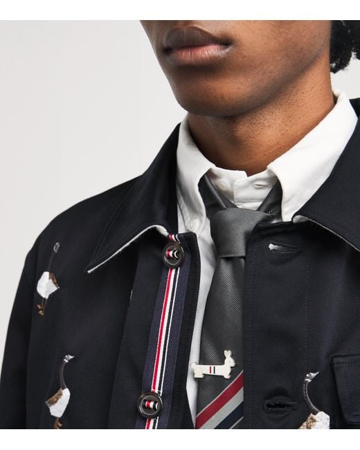 Thom Browne Black Sterling Rabbit Tie Bar for men