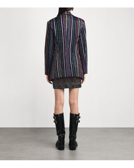 Missoni Multicolor Sequin Stripe Blazer
