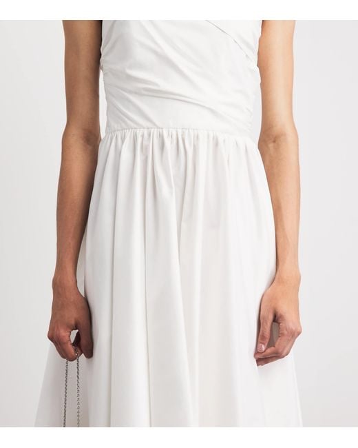 Safiyaa White Cotton Appolline Midi Dress