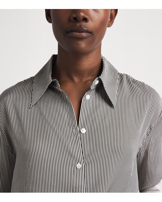 Anine Bing Gray Oversized Stripe Bridget Shirt