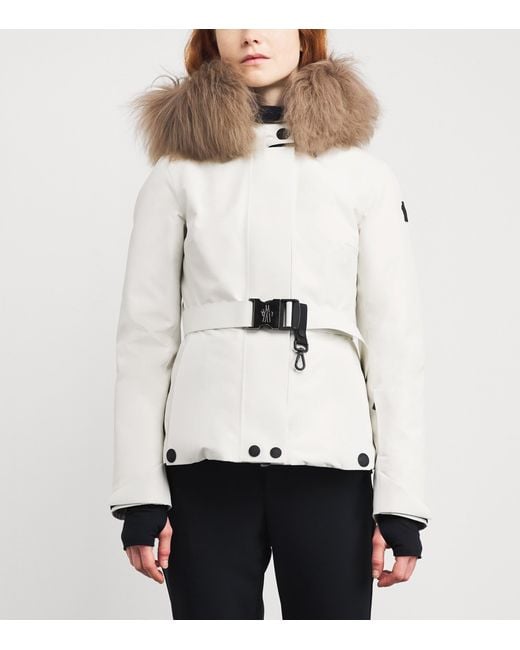Moncler Natural Gore-Tex And Down Shearling-Hood Grenoble Ski Jacket