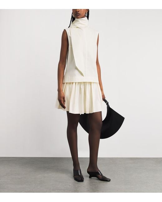 Brandon Maxwell Natural The Hadley Mini Skirt