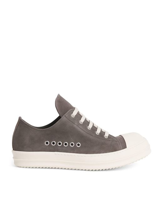 Rick Owens Brown Suede Jumbo-Lace Sneakers for men