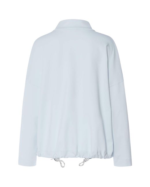 Hanro Blue Stretch-Cotton Natural Living Cardigan