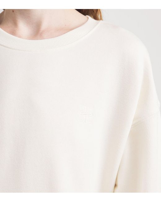 ÉTERNE White Cotton Oversized Sweatshirt