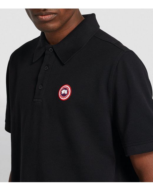 Canada Goose Black Logo Beckley Polo Shirt for men