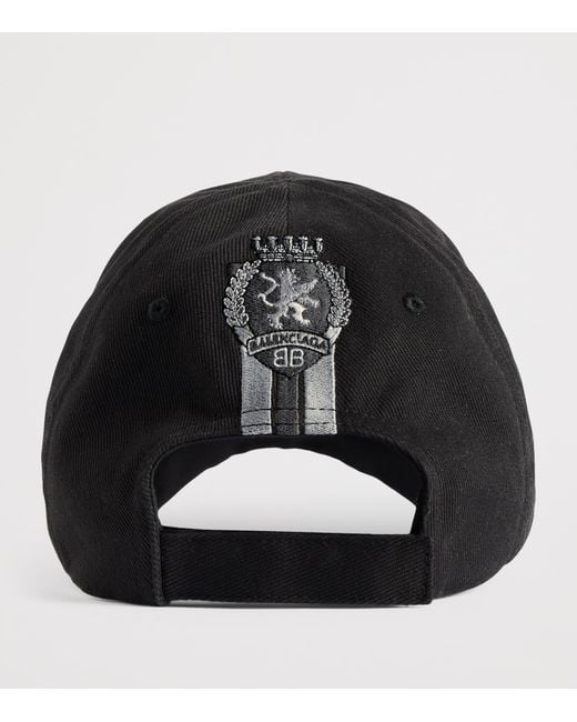 Balenciaga Black Logo Football Cap for men