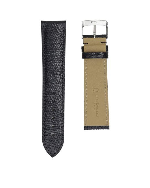 Jean Rousseau Black Leather Classic 5.0 Watch Strap for men