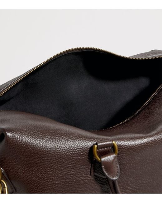 Polo Ralph Lauren Brown Grained Leather Duffle Bag for men