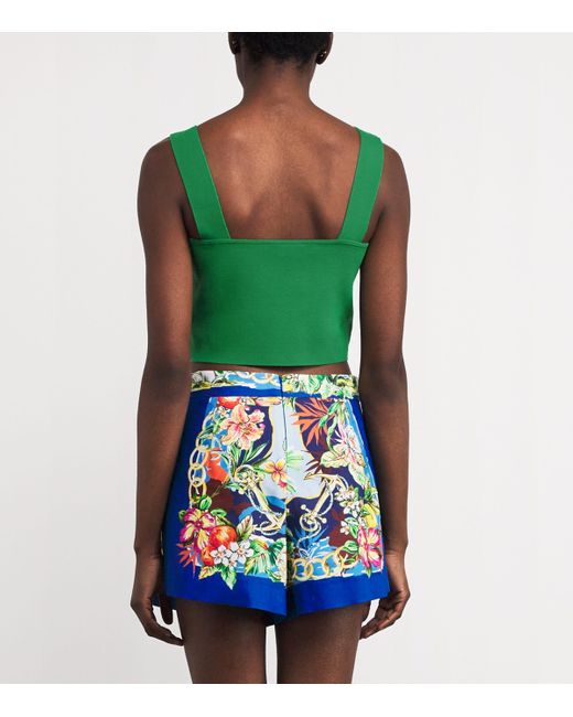 Maje Green Knitted Crop Top