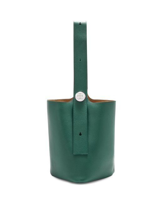 Loewe Green Large Leather Pebble Bucket Bag for men