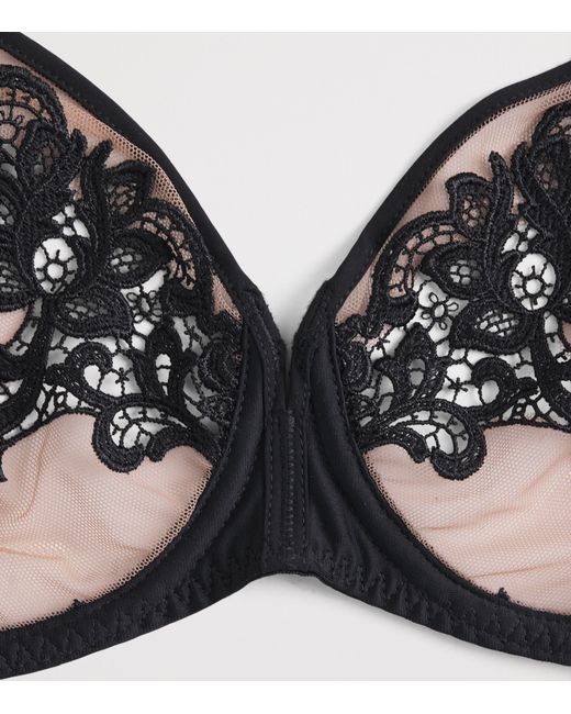 Simone Perele Black Lace Saga Plunge Bra