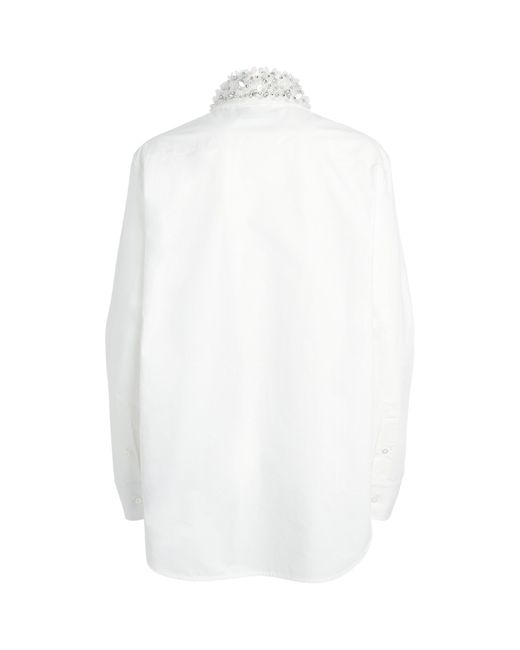 Balenciaga White Rhinestone-Embellished Shirt