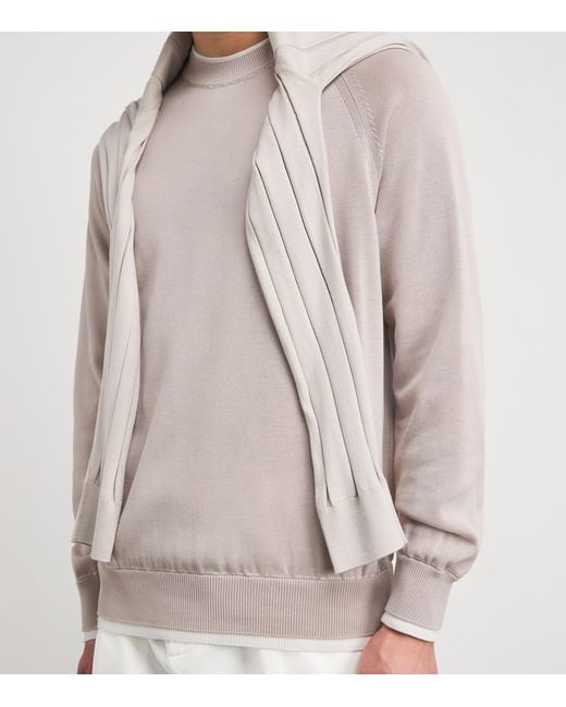 Eleventy Pink Cotton Sweater for men