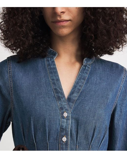 Veronica Beard Blue Denim Arcadia Shirt Dress