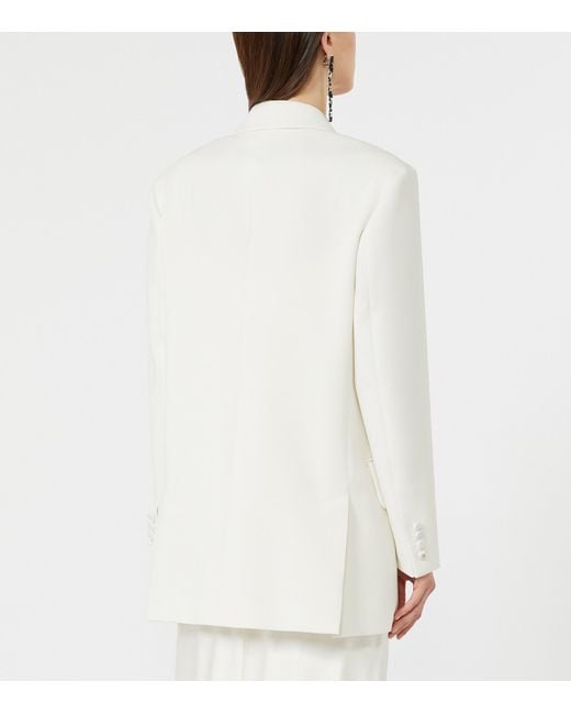 Max Mara White Double-Breasted Blazer