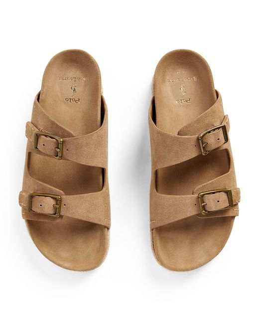 Polo Ralph Lauren Brown Leather Turbach Sandals for men