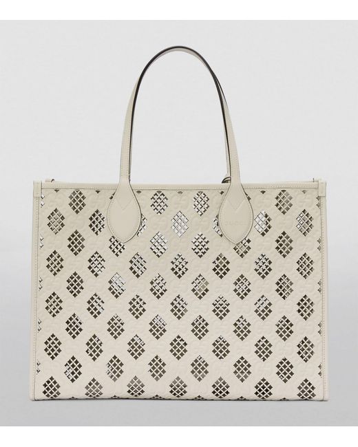 Gucci Metallic Medium Leather Ophidia Tote Bag