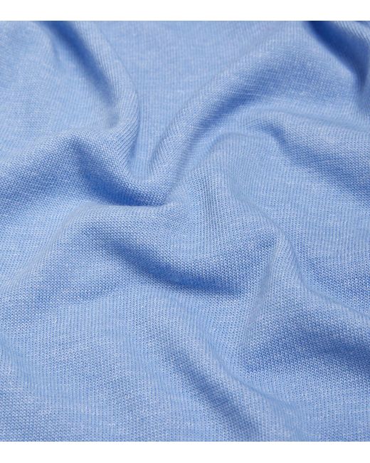 Moorer Blue Knitted T-shirt for men