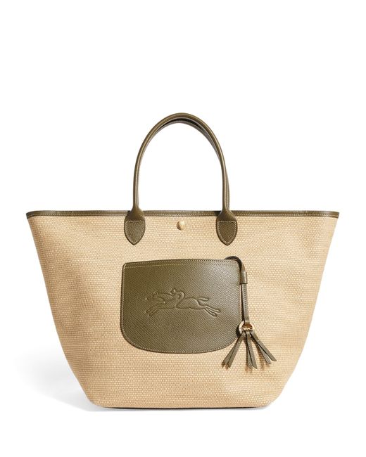 Longchamp Brown Large Le Pliage Basket Bag
