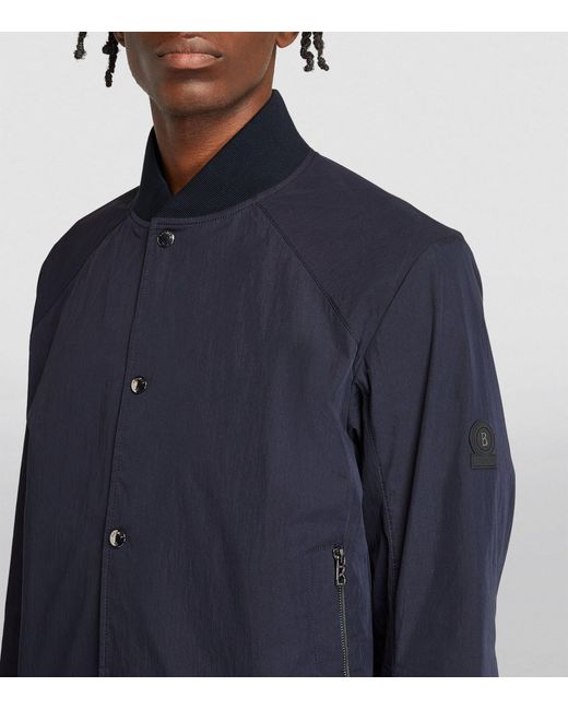 Bogner Blue Technical Cotton Bomber Jacket for men