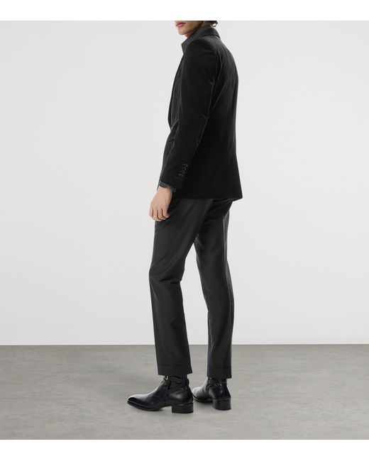 Tom Ford Black Cotton Dotted Dyllan Blazer for men